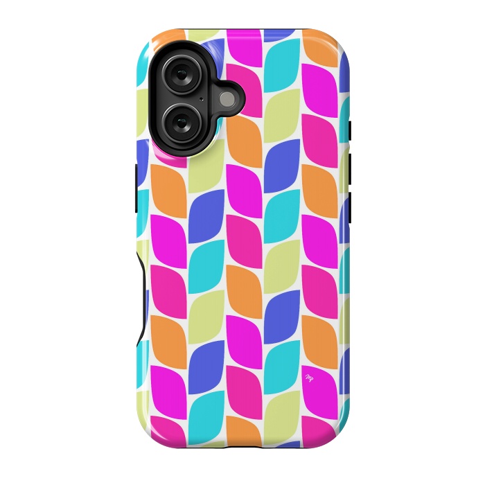 iPhone 16 StrongFit Funky neon leaves by Martina