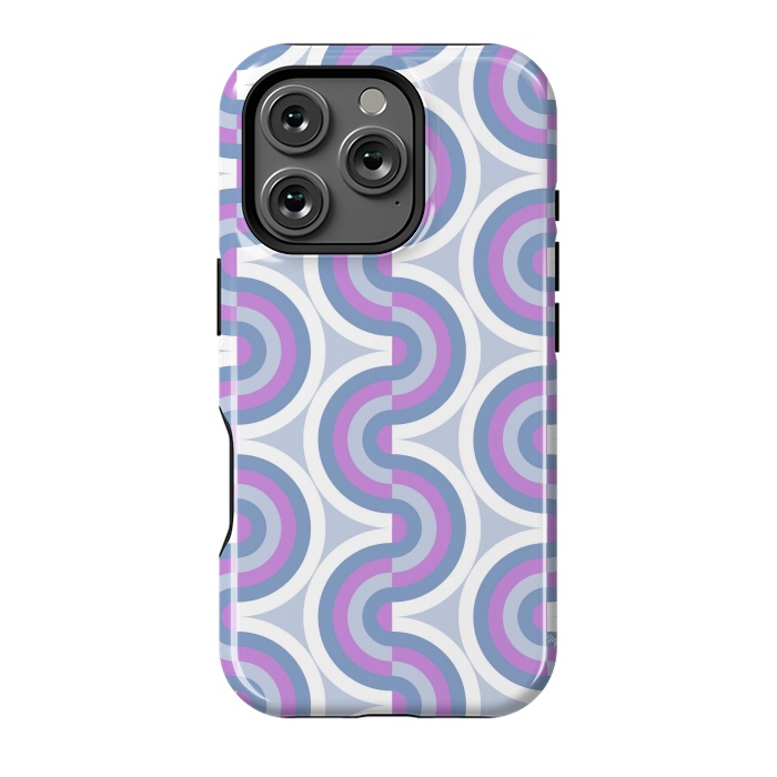 iPhone 16 Pro StrongFit Funky purple waves by Martina