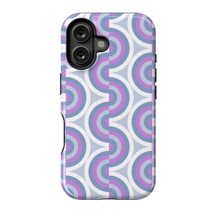 iPhone 16 StrongFit Funky purple waves by Martina