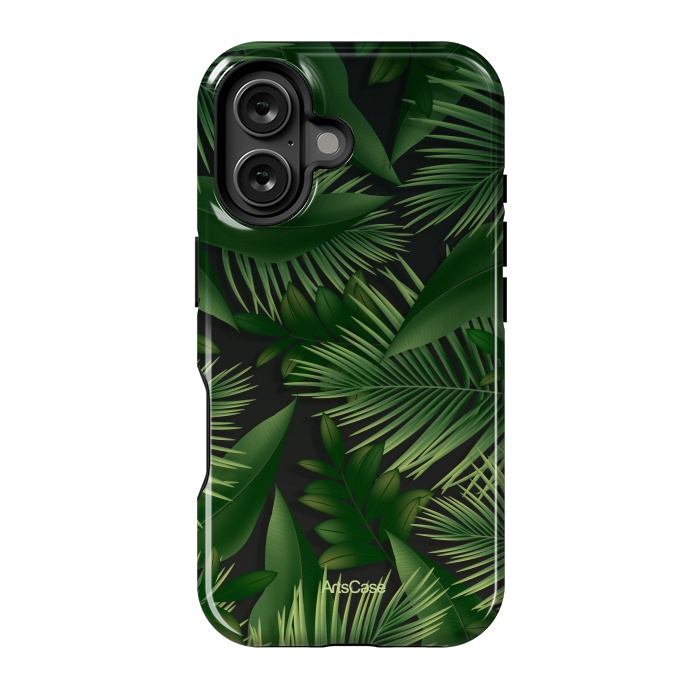 iPhone 16 StrongFit Tropical Leaves Garden by ArtsCase