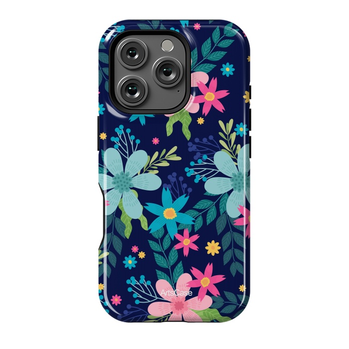 iPhone 16 Pro StrongFit Rain of Colors and Flowers by ArtsCase