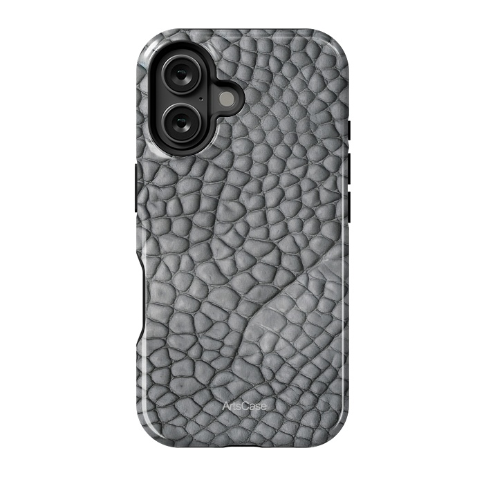 iPhone 16 StrongFit Gray Snake Skin by ArtsCase