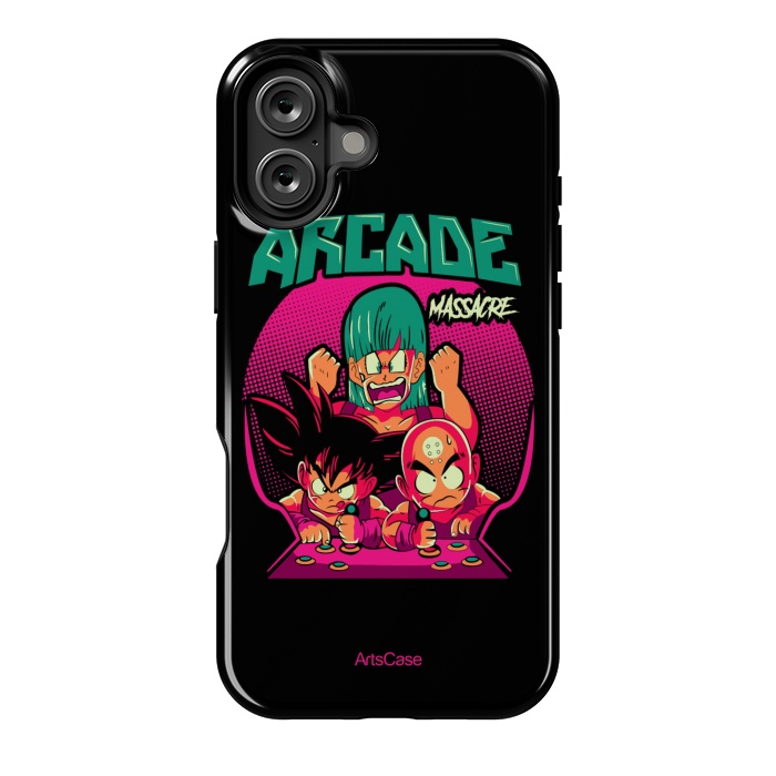 iPhone 16 Plus StrongFit Ultimate Gaming Armor: Arcade-Themed. by ArtsCase