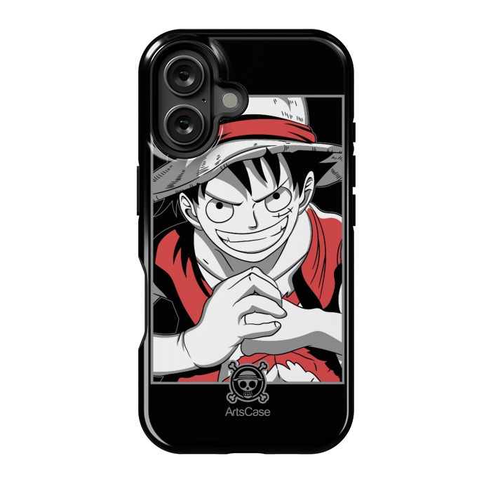 iPhone 16 StrongFit Gear Up for Adventure: Unleash Your Inner Pirate with Captivating Luffy by ArtsCase