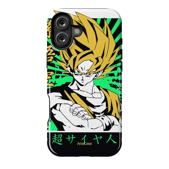 iPhone 16 Plus StrongFit Unleash the Inner Warrior: Transform Your Collection with Super Saiyan-Inspired by ArtsCase