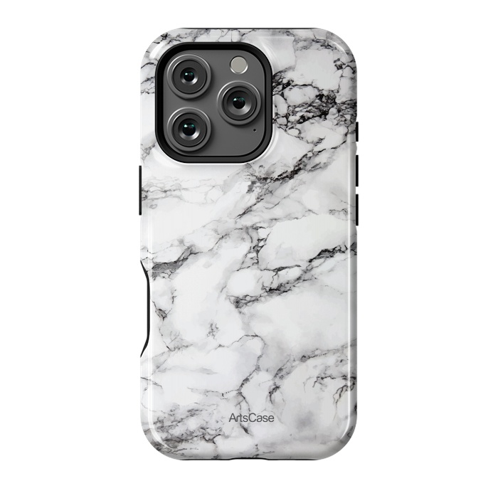 iPhone 16 Pro StrongFit White Satin  by ArtsCase