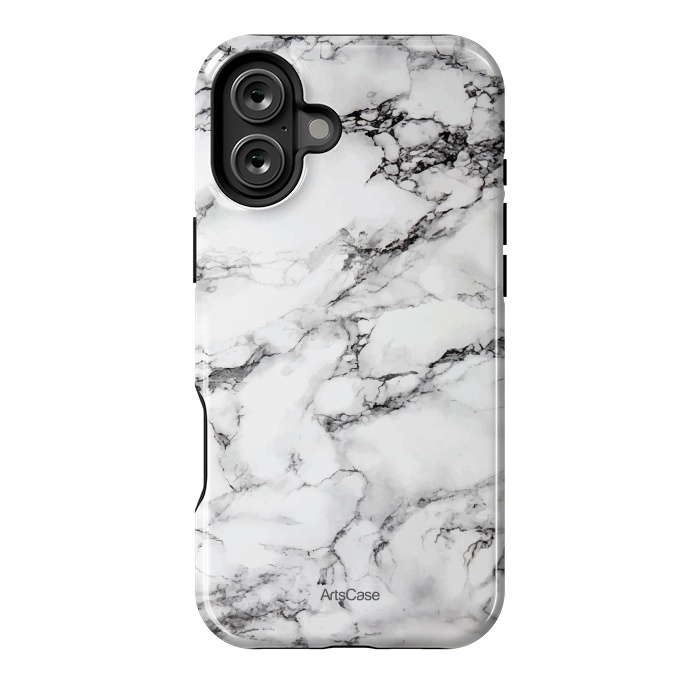 iPhone 16 Plus StrongFit White Satin  by ArtsCase