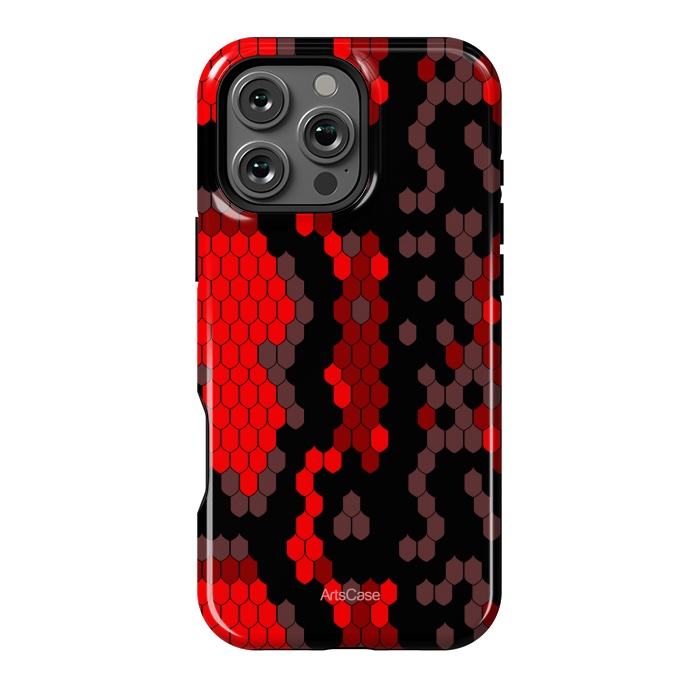 iPhone 16 Pro Max StrongFit Wild Red Snake by ArtsCase