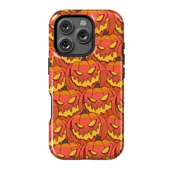 iPhone 16 Pro StrongFit Halloween pumpkin carvings by Steve Wade (Swade)