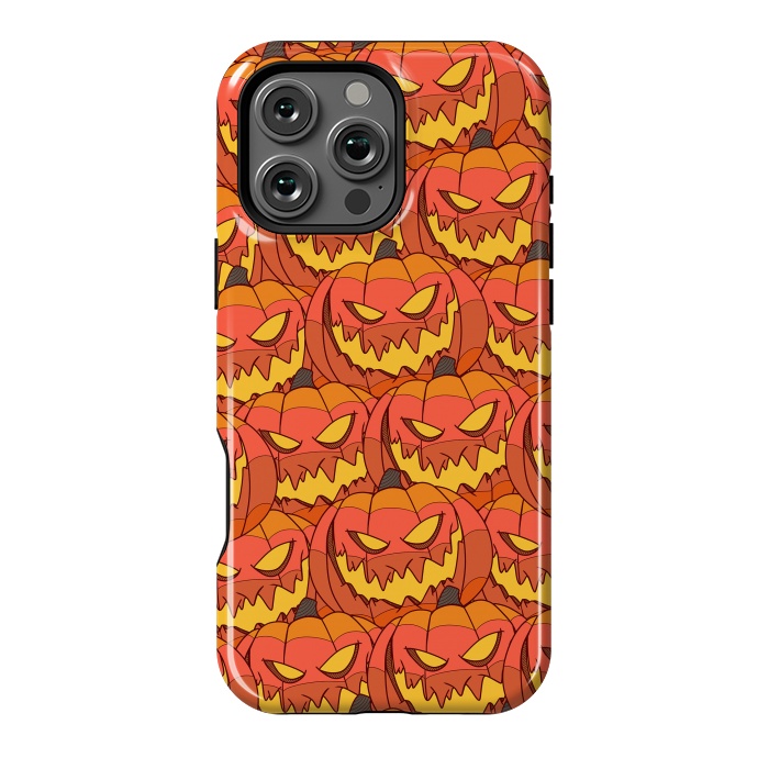 iPhone 16 Pro Max StrongFit Halloween pumpkin carvings by Steve Wade (Swade)