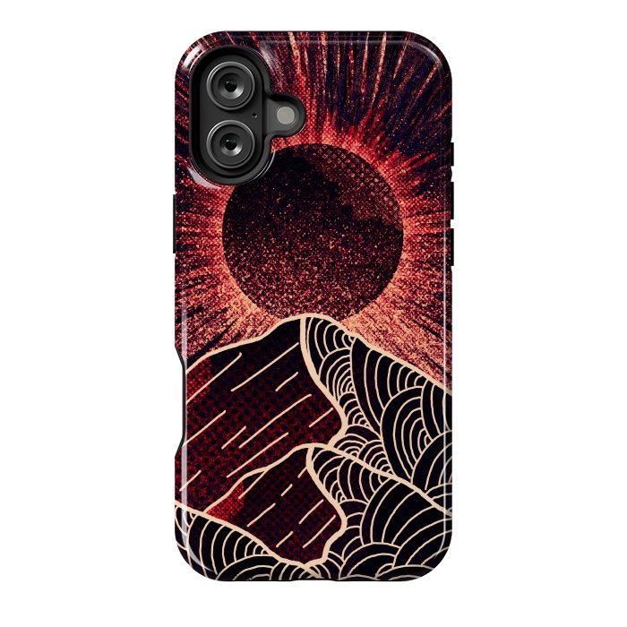 iPhone 16 Plus StrongFit The red sun burst by Steve Wade (Swade)