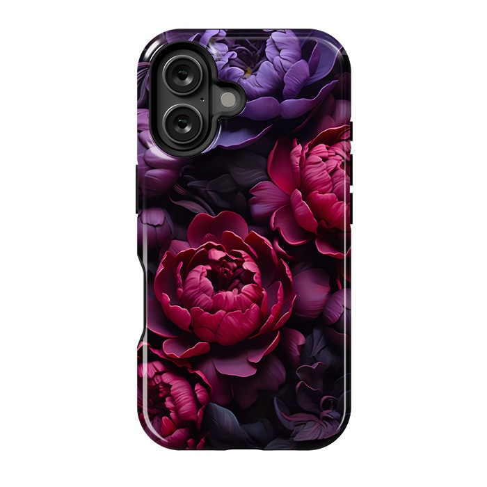 iPhone 16 StrongFit Moody peonies by haroulita