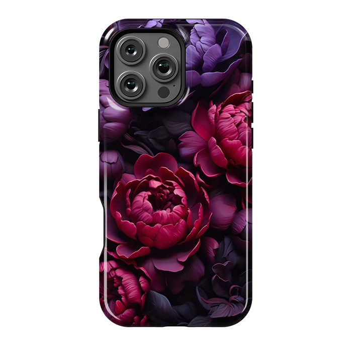 iPhone 16 Pro Max StrongFit Moody peonies by haroulita