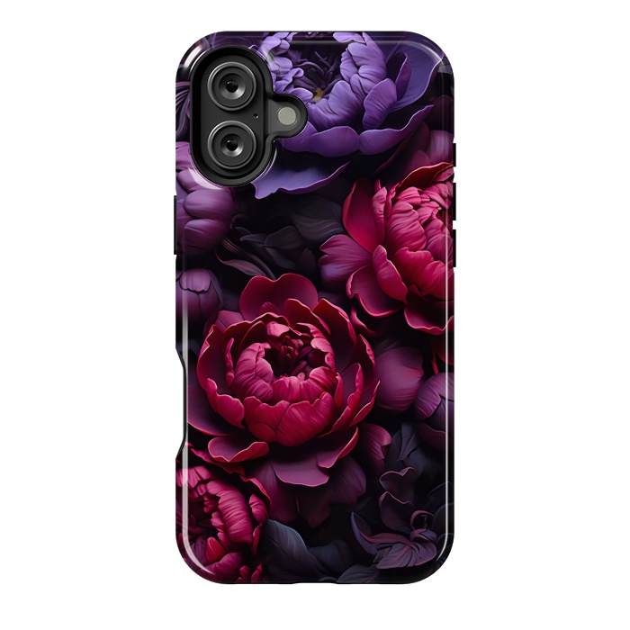 iPhone 16 Plus StrongFit Moody peonies by haroulita