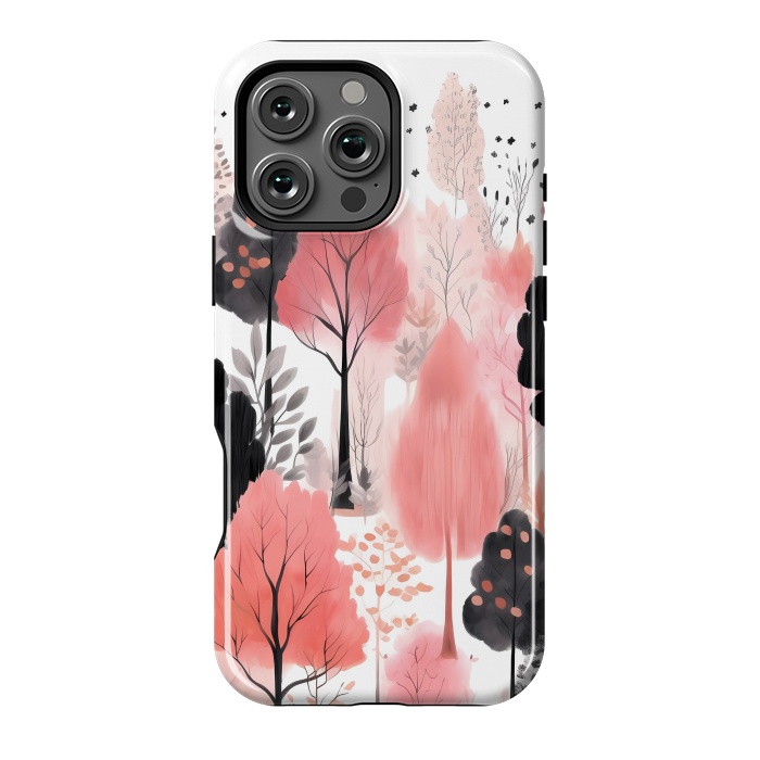 iPhone 16 Pro Max StrongFit Watercolor pink trees by haroulita