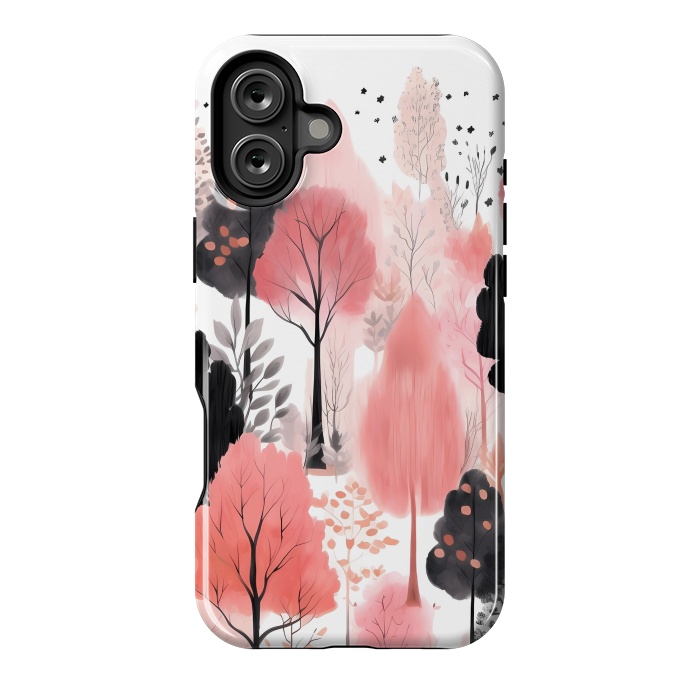 iPhone 16 Plus StrongFit Watercolor pink trees by haroulita