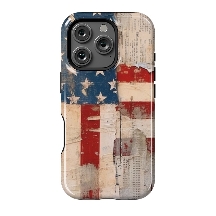 iPhone 16 Pro StrongFit Vintage American flag by haroulita