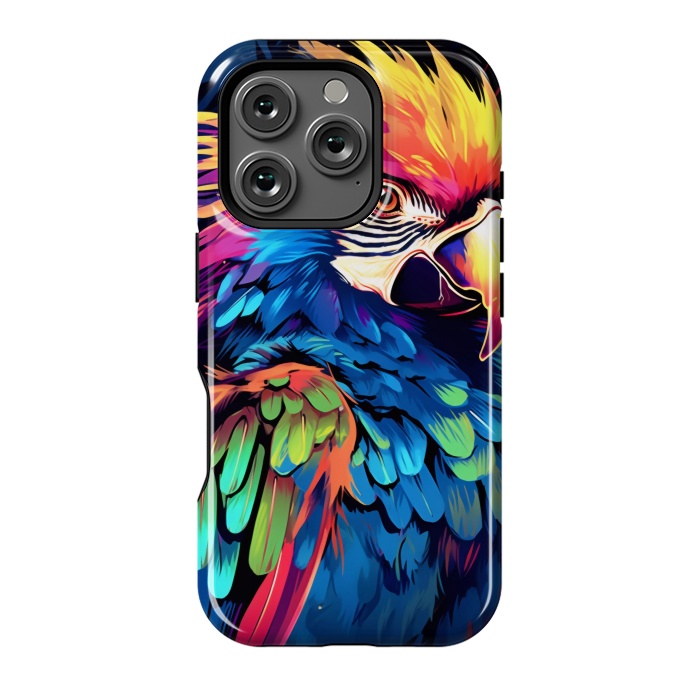 iPhone 16 Pro StrongFit Colorful parrot by haroulita