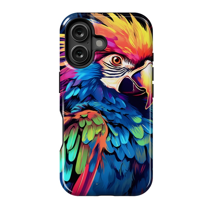 iPhone 16 StrongFit Colorful parrot by haroulita