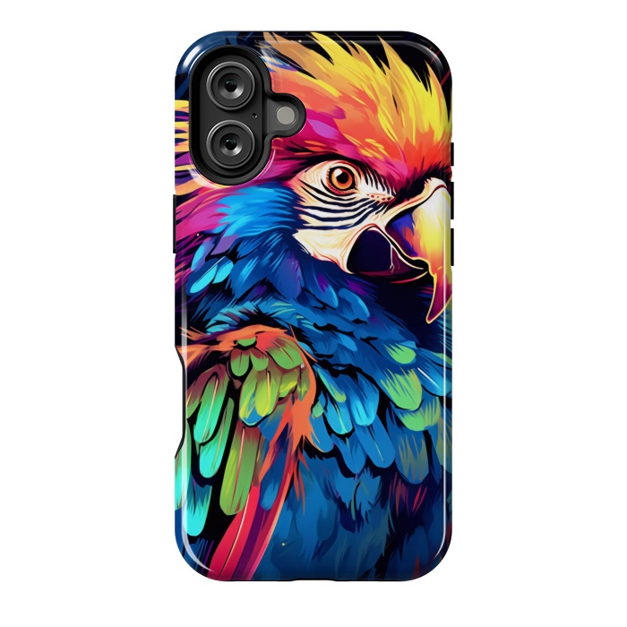 iPhone 16 Plus StrongFit Colorful parrot by haroulita