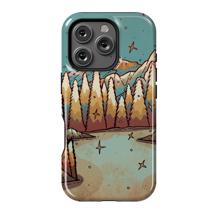 iPhone 16 Pro StrongFit Winter of gold and blue by Steve Wade (Swade)