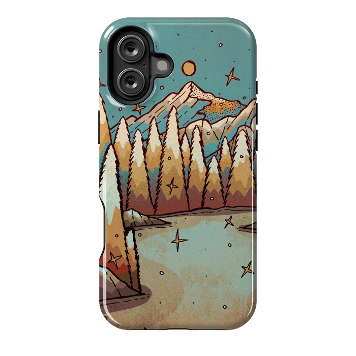 iPhone 16 Plus StrongFit Winter of gold and blue by Steve Wade (Swade)