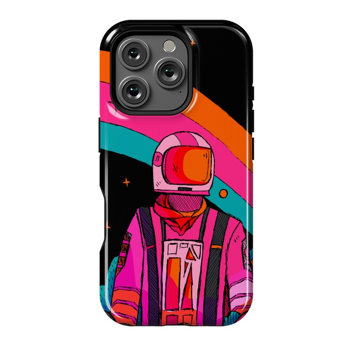 iPhone 16 Pro StrongFit Rainbow Astronaut by Steve Wade (Swade)