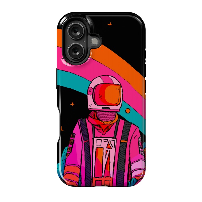 iPhone 16 StrongFit Rainbow Astronaut by Steve Wade (Swade)