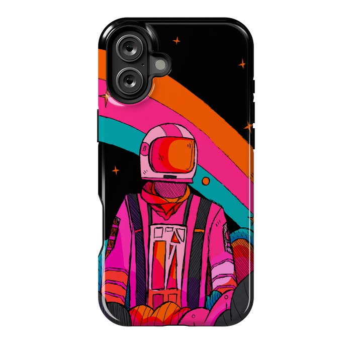 iPhone 16 Plus StrongFit Rainbow Astronaut by Steve Wade (Swade)