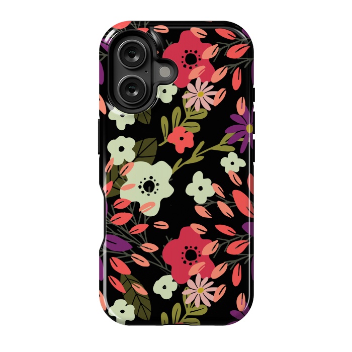 iPhone 16 StrongFit Bright Floral by Tiny Thistle Studio