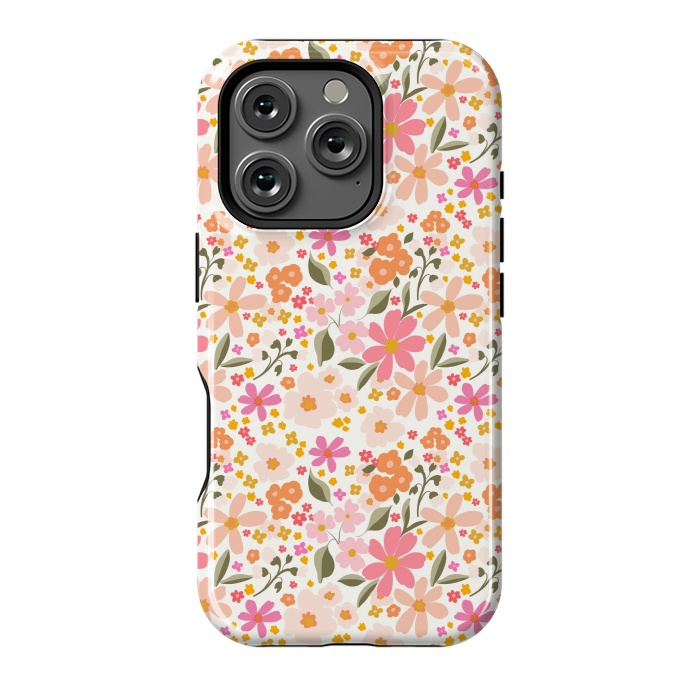 iPhone 16 Pro StrongFit Flowery, white by Flowery Stories