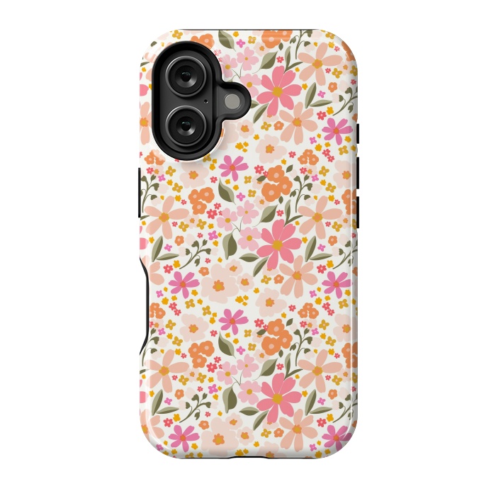 iPhone 16 StrongFit Flowery, white by Flowery Stories