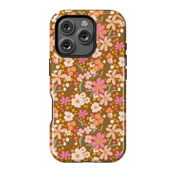 iPhone 16 Pro StrongFit Flowery, rust by Flowery Stories