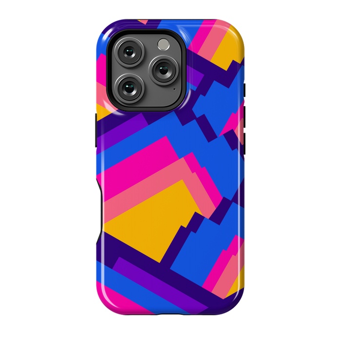 iPhone 16 Pro StrongFit Vibrant pattern peaks by Steve Wade (Swade)