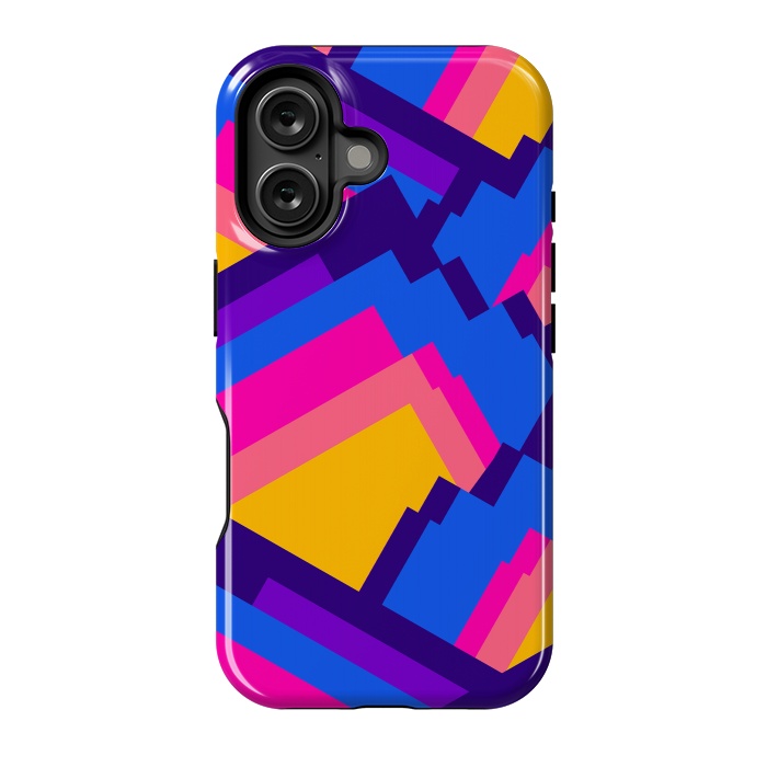 iPhone 16 StrongFit Vibrant pattern peaks by Steve Wade (Swade)