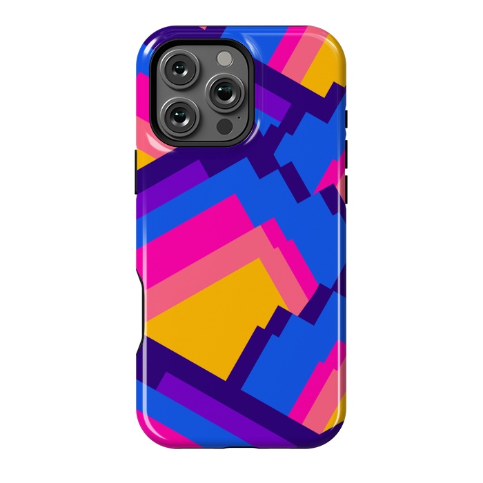 iPhone 16 Pro Max StrongFit Vibrant pattern peaks by Steve Wade (Swade)