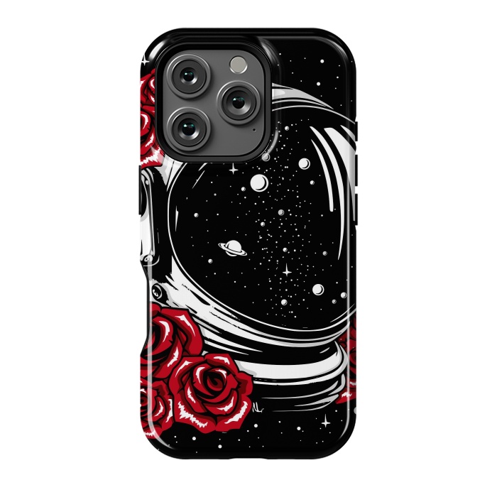 iPhone 16 Pro StrongFit Astronaut Helmet of Roses by LM2Kone