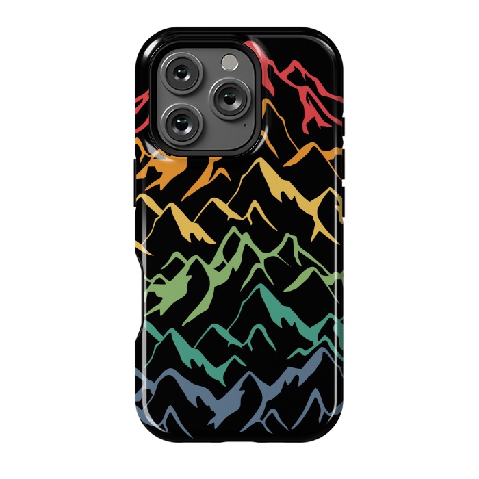 iPhone 16 Pro StrongFit Retro Mountains Lines by LM2Kone