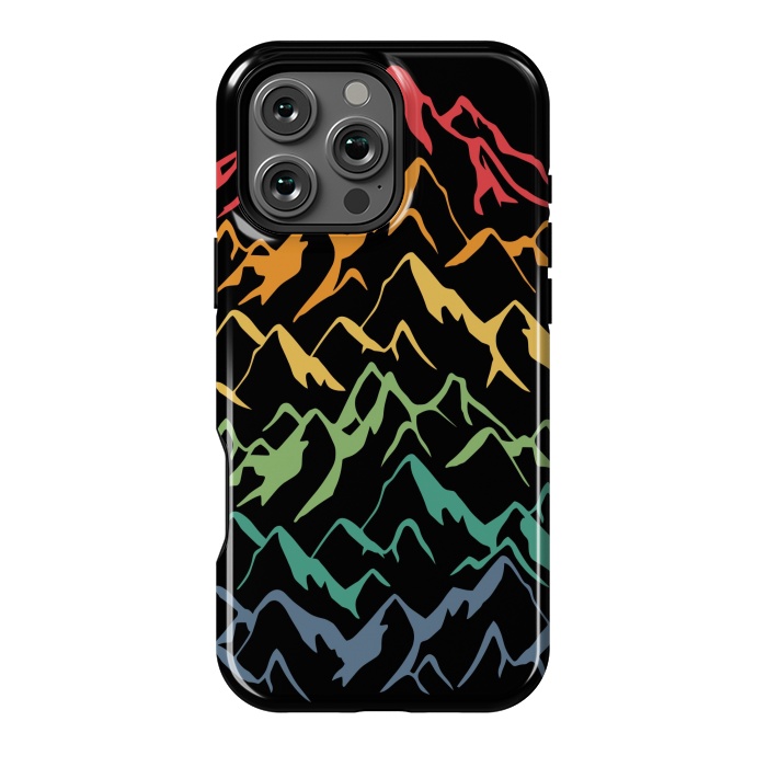 iPhone 16 Pro Max StrongFit Retro Mountains Lines by LM2Kone