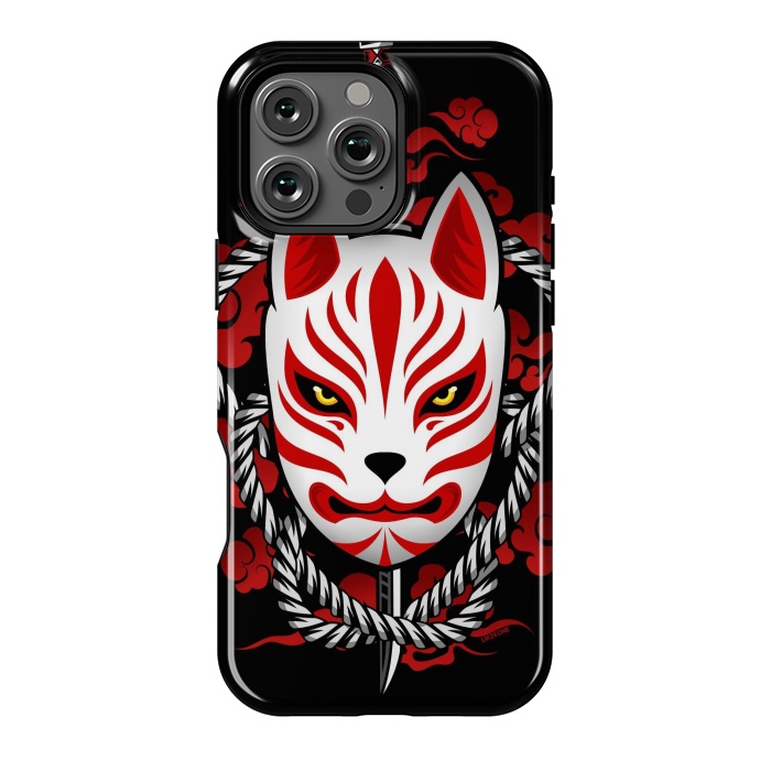 iPhone 16 Pro Max StrongFit Kitsune - Red Clouds by LM2Kone