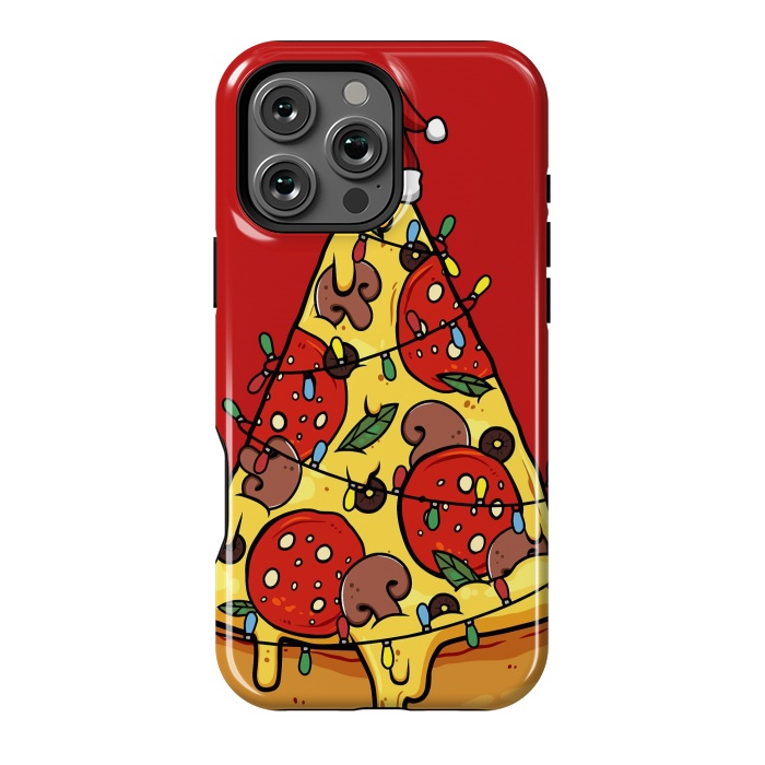 iPhone 16 Pro Max StrongFit Merry Christmas Pizza by LM2Kone