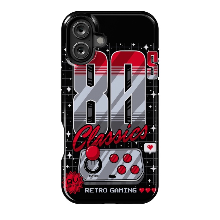 iPhone 16 Plus StrongFit 80s Classics Retro Gaming by LM2Kone