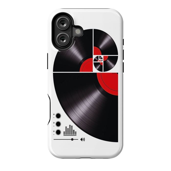 iPhone 16 Plus StrongFit Fibonacci Spiral Vinyl by LM2Kone