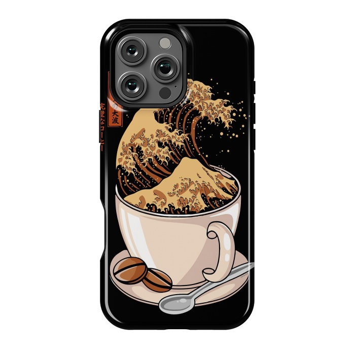 iPhone 16 Pro Max StrongFit The Great Wave of Cappuccino by LM2Kone