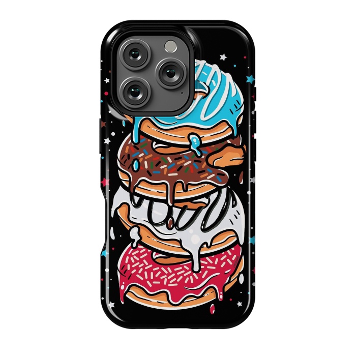 iPhone 16 Pro StrongFit Stack of Multi-colored Donuts by LM2Kone