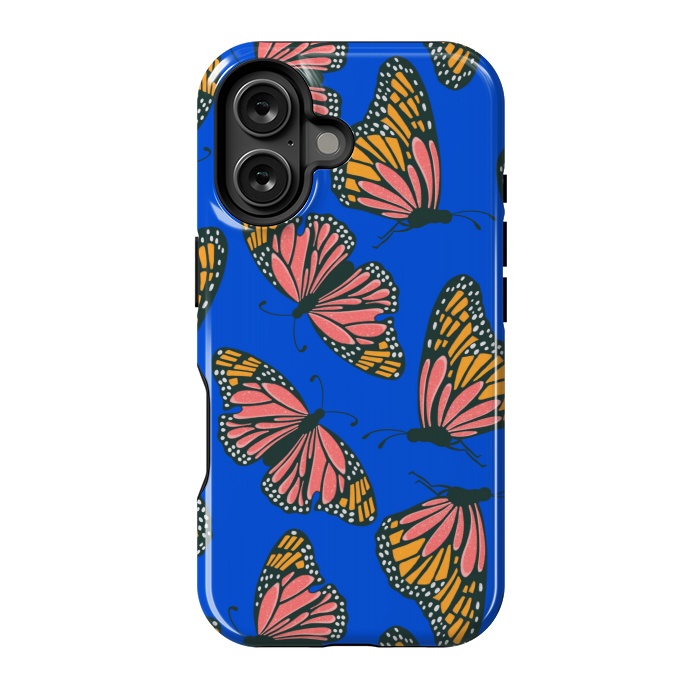 iPhone 16 StrongFit Bright Butterflies by Tiny Thistle Studio