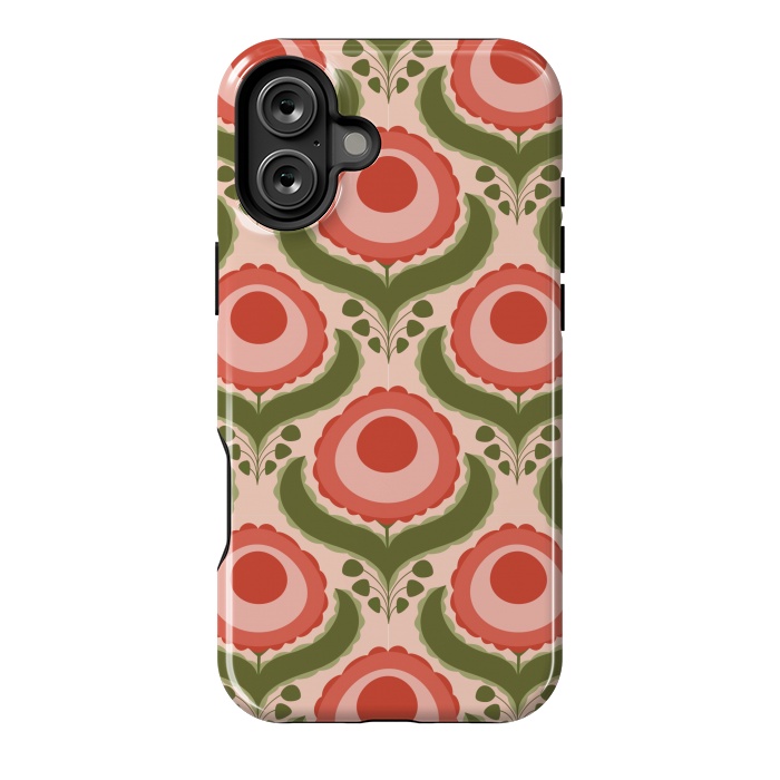 iPhone 16 Plus StrongFit Geometric Floral by Tiny Thistle Studio