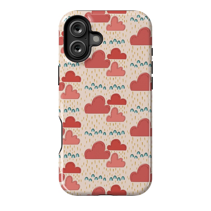 iPhone 16 Plus StrongFit Rainbows & Clouds by Tiny Thistle Studio