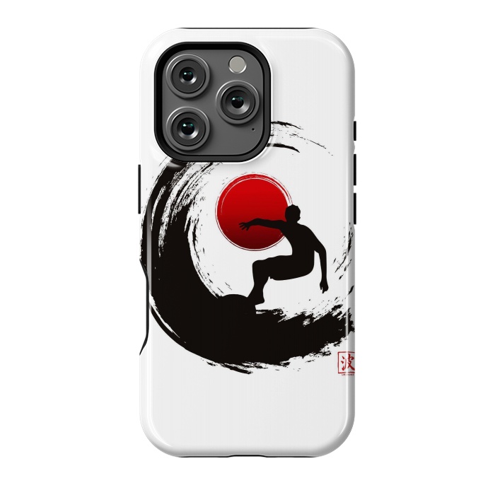 iPhone 16 Pro StrongFit Enso Surf Japanese black by LM2Kone