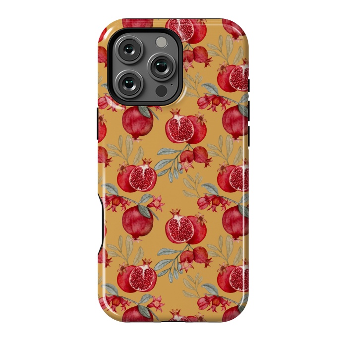 iPhone 16 Pro Max StrongFit Red fruits, yellow by Flowery Stories